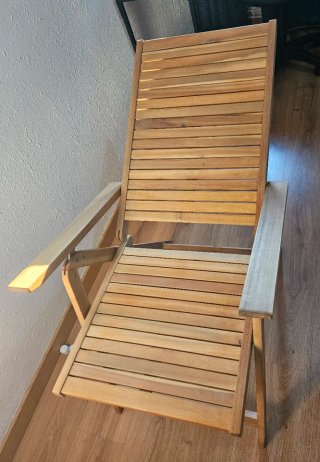 Sillón de jardín NATERIAL multiposición, de acacia