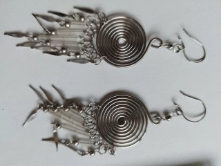 Pendientes Largos Plateados