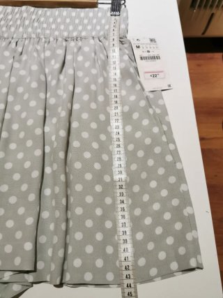 Falda pantalón Zara lunares gris talla M