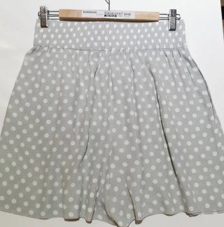 Falda pantalón Zara lunares gris talla M