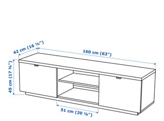 Mueble TV BYÅS Blanco Ikea