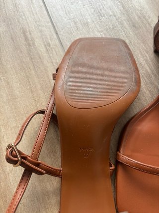 Sandalias Mango tacón bloque tiras finas