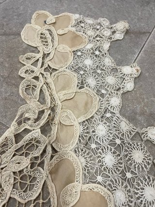 Gran cuello/esclavina de encaje antiguo