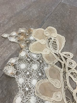 Gran cuello/esclavina de encaje antiguo