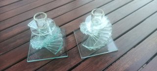 Candelabros de cristal espiral