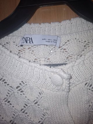 Chaqueta Zara punto blanco talla única