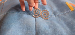 Pendientes plateado espiral