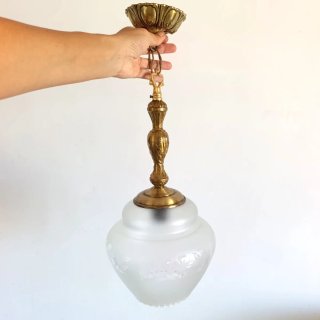 Lámpara Bronce y Cristal