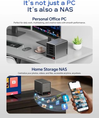 NAS Aoostar WTR PRO 32GB RAM + 64 GB disco
