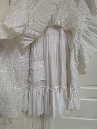 Traje Flamenca Piqué Blanco Perforado