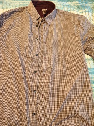 Camisa SMOG cuadros marrón y blanco XXL