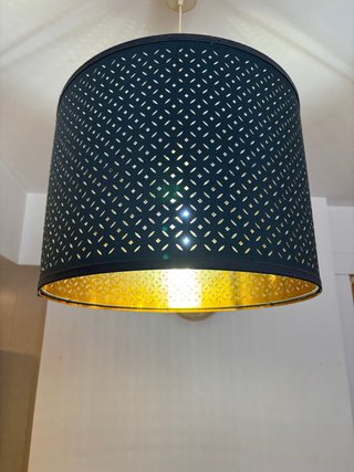 Lámpara de techo metal azul marino y dorado