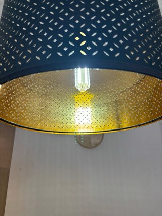 Lámpara de techo metal azul marino y dorado