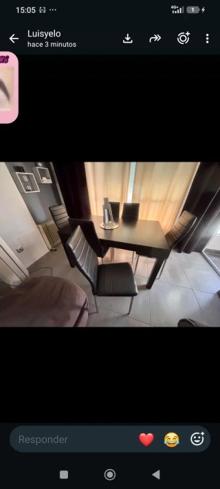 Mesa comedor extensible y 6 sillas