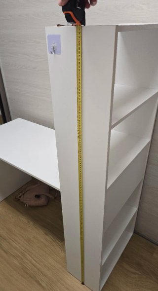 Escritorio con Estantería Integrada Blanco