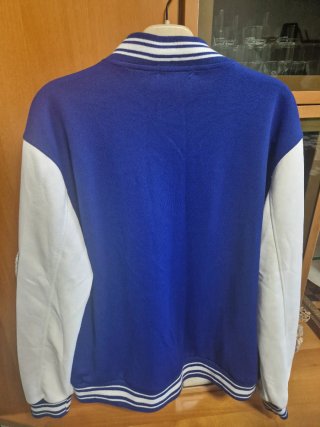Felpa Varsity Uomo Blu e Bianca
