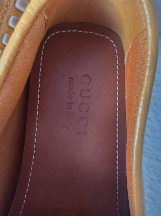 Mocasines Gucci Piel Amarillos con Hebilla
