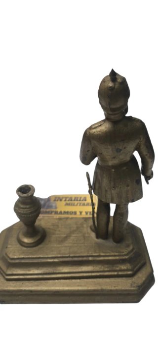 Figura Antigua de Militar con Tintero