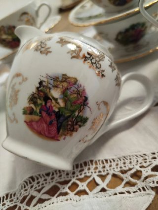 Juego de té porcelana 10 tazas
