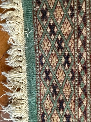 Alfombra Bokhara Artesanal Verde 95x66cm