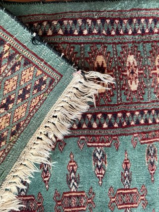 Alfombra Bokhara Artesanal Verde 95x66cm