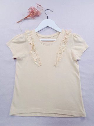 Camiseta Primark amarilla con volantes niña 5-6 añ