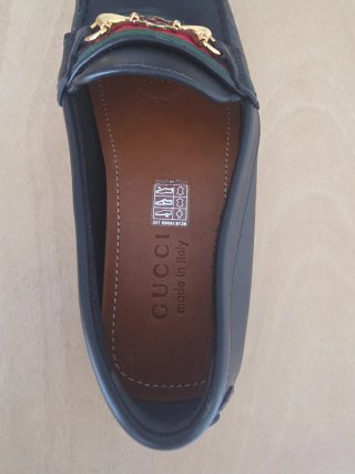 Mocasines Gucci Negro y Dorado