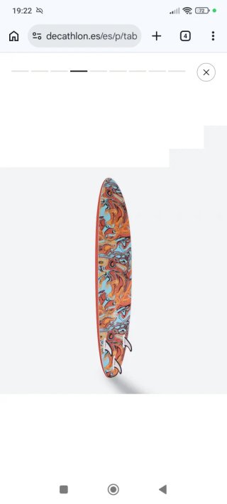 Tabla de Surf Olaian 500 Espuma 7' 55L -65kg.