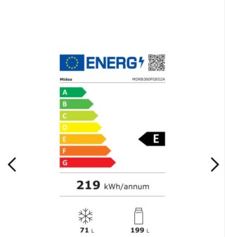 Nevera Midea Gris