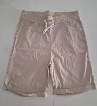Bermudas mujer beige