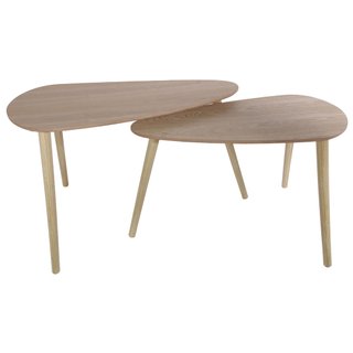Juego de dos mesas nido de madera · HD6150