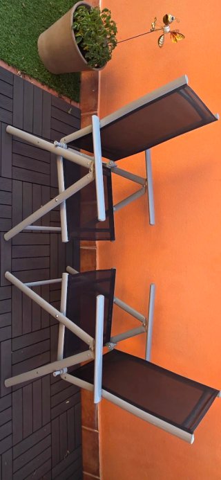 Set de 2 Sillas de Jardín Plegables