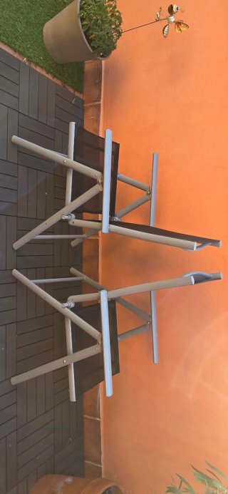 Set de 2 Sillas de Jardín Plegables