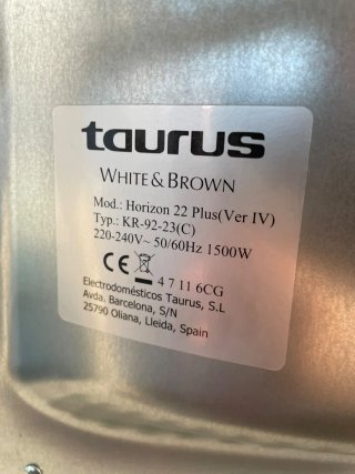 Horno Eléctrico Taurus