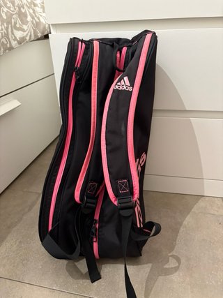 Paletero Pádel Adidas Negro y Rosa