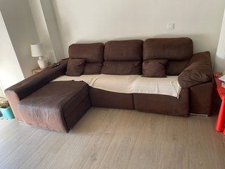 Sofá Chaise Longue Marrón
