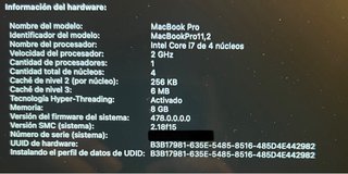 MacBook Pro 15 i7 256GB