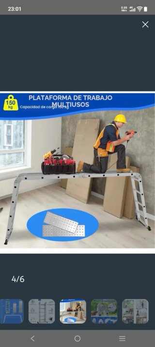 Escalera aluminio multiusos