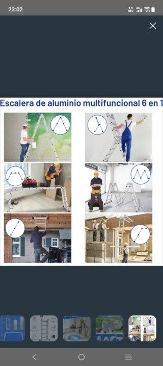 Escalera aluminio multiusos