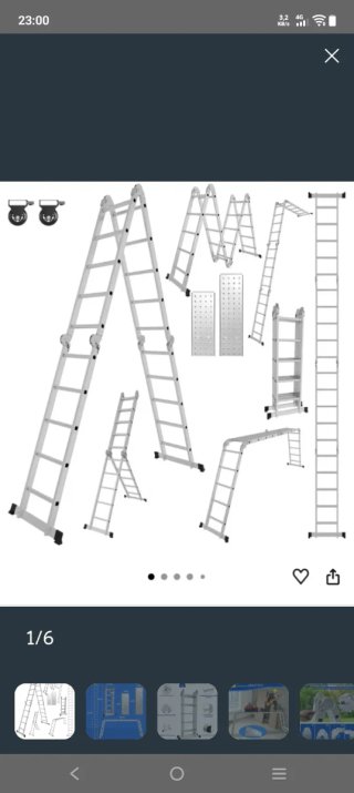 Escalera aluminio multiusos