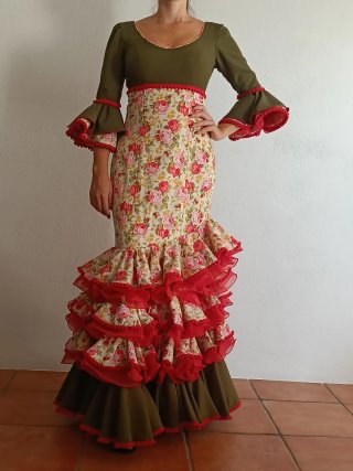 Traje de flamenca estampado