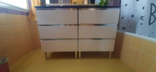 Mueble de baño con doble lavabo