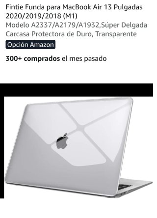 Funda MacBook Air 13 A1932 A2179 Transparente