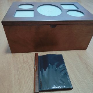 Caja Portafotos Madera Portico