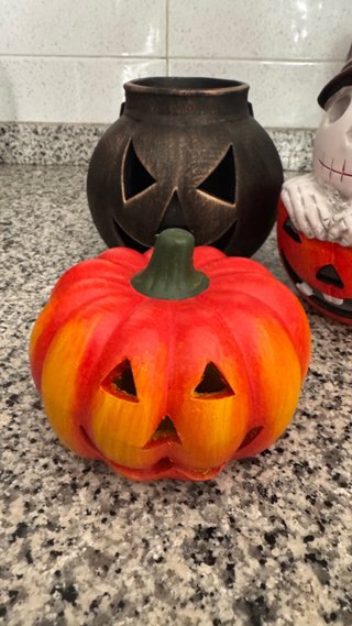 Decoración Halloween Calabaza y Calavera