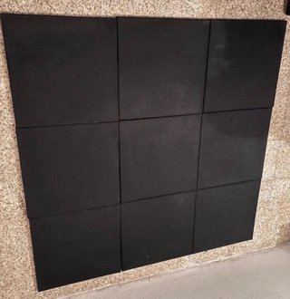 Set de 9 Losetas de Caucho Negro