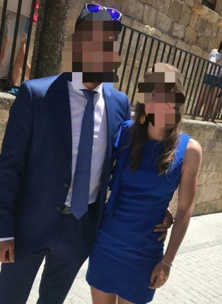 Vestido de fiesta azul