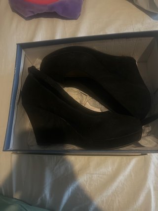 Zapatos de cuña negros