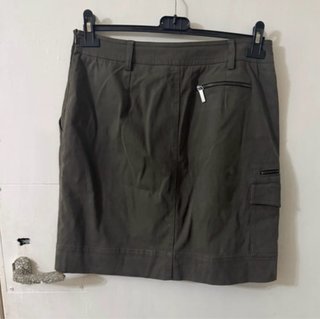 Minigonna Marella verde militare con zip tg 42