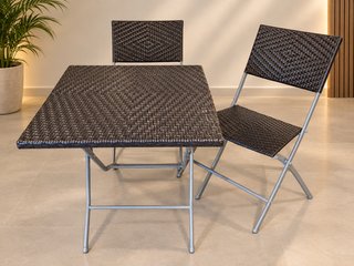 Set de Mesa y 2 Sillas Plegables